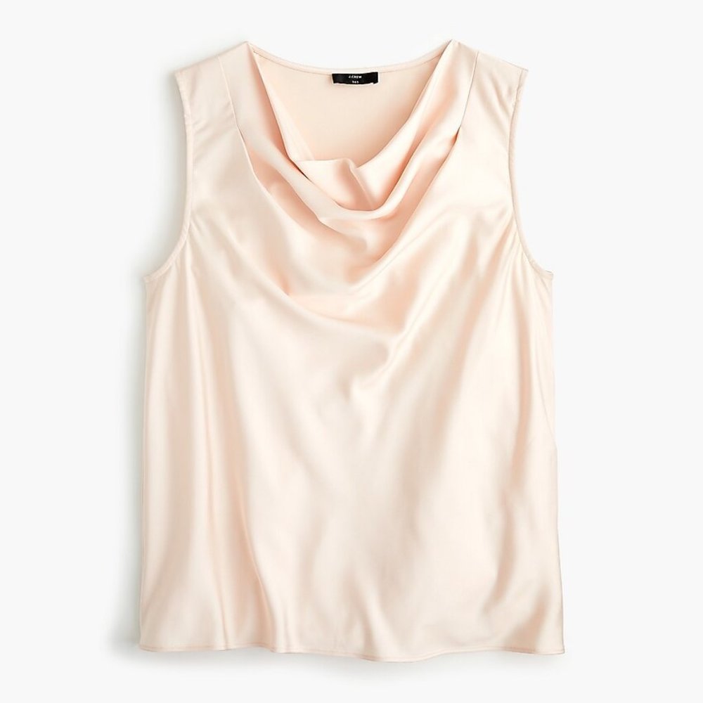 2 pack! J Crew Cowl neck tank tops pink + white s